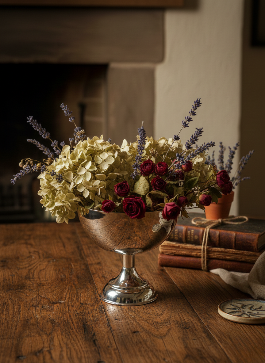 VAZO DEKOR Modern Silver Metal Dekoratif Obje - Kadeh Formlu Sunum ve Çiçek Haznesi - Luxury Home Collection